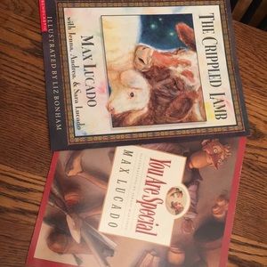 Max Lucado duo:”You Are Special” +”The Crippled Lamb”.Paperback.New, never used.
